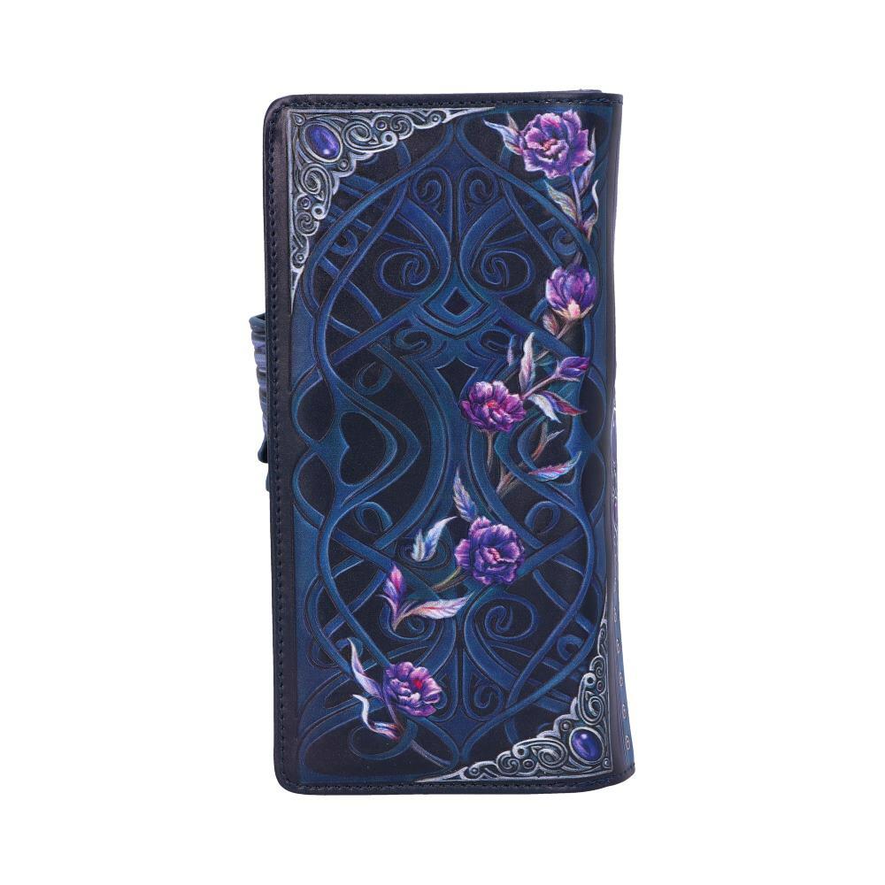 Third image for Ravens Flight Black Wing Floral Embossed Purse Wallet