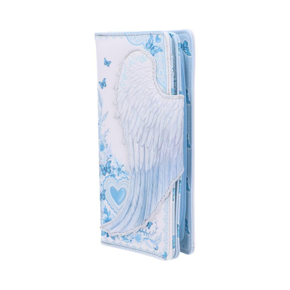 Second image for White Angel Wings Embossed Purse 18.5cm