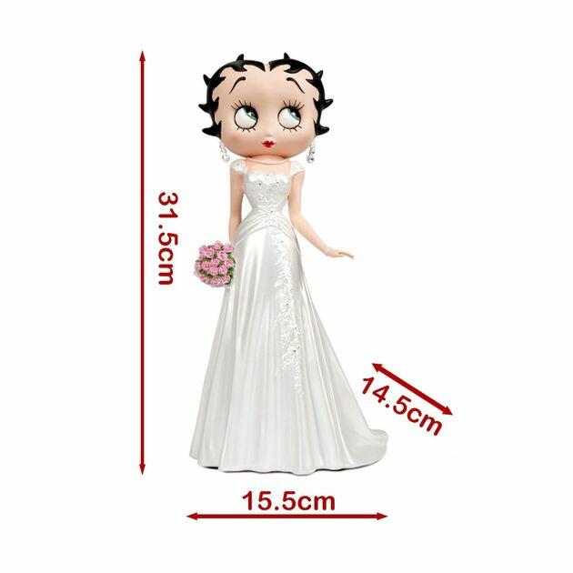 Betty Boop Wedding Figurine (31.5cm) illustrating dimensions