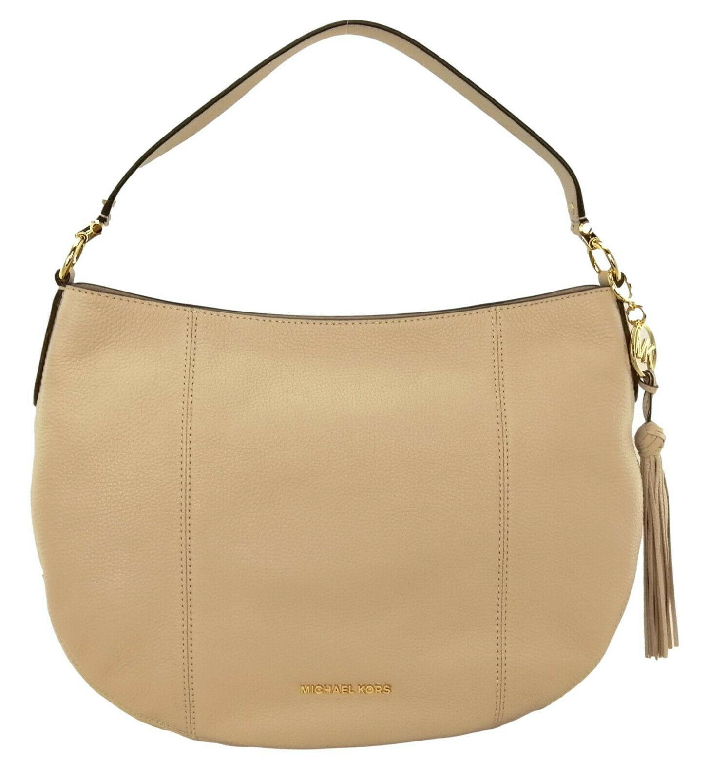 Michael Kors Shoulder Bag Soft Pink Large Brooke Handbag Pebbled Leather