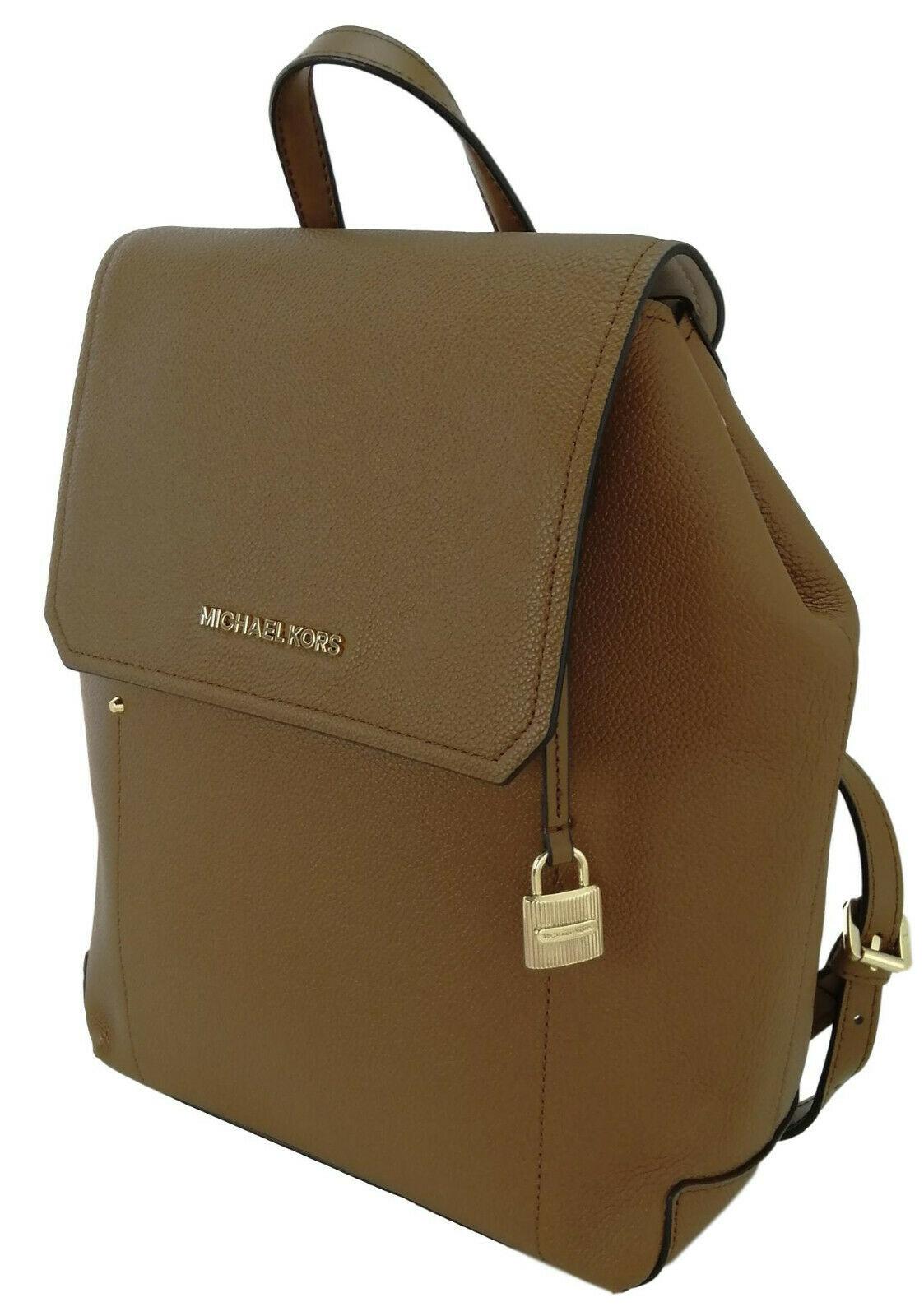 Michael kors hayes sale medium leather backpack bag