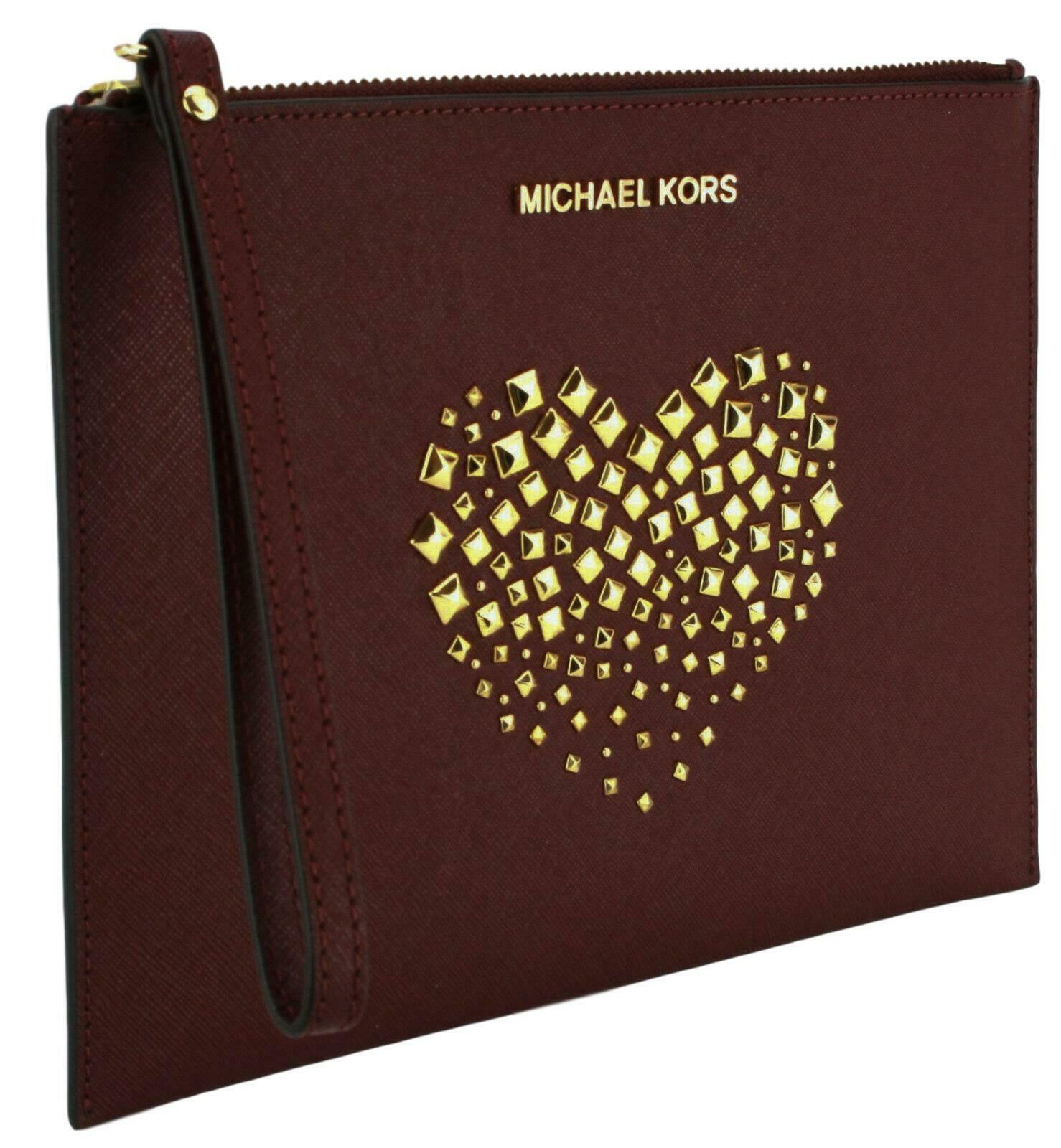 Michael kors dark red on sale bag