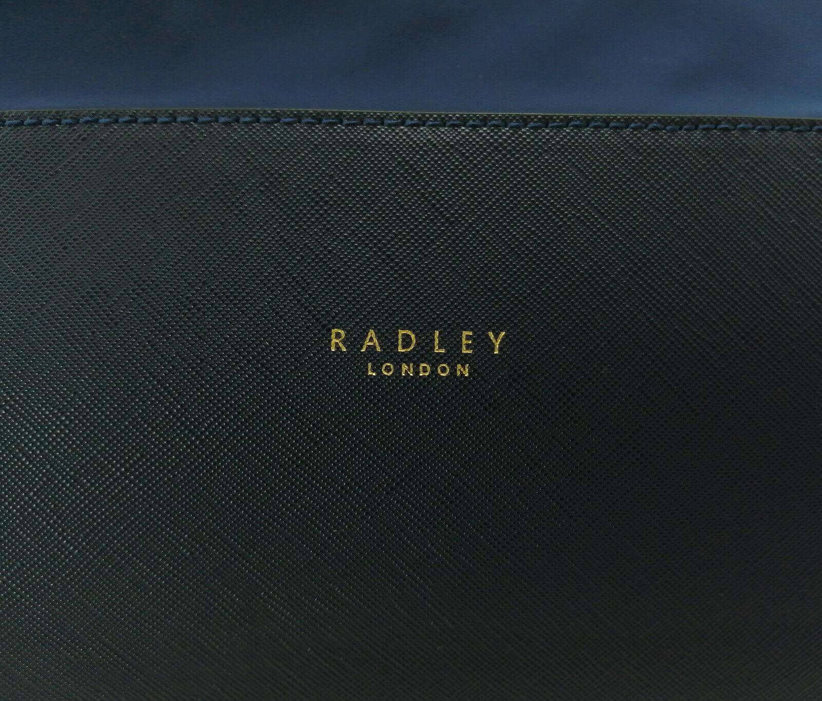 Radley Tote Bag Navy Dark Ink Blue Large Handbag Nylon & Leather Dane ...
