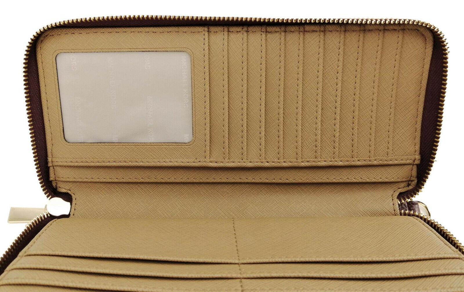 Leather wallet Michael Kors Orange in Leather  25082912