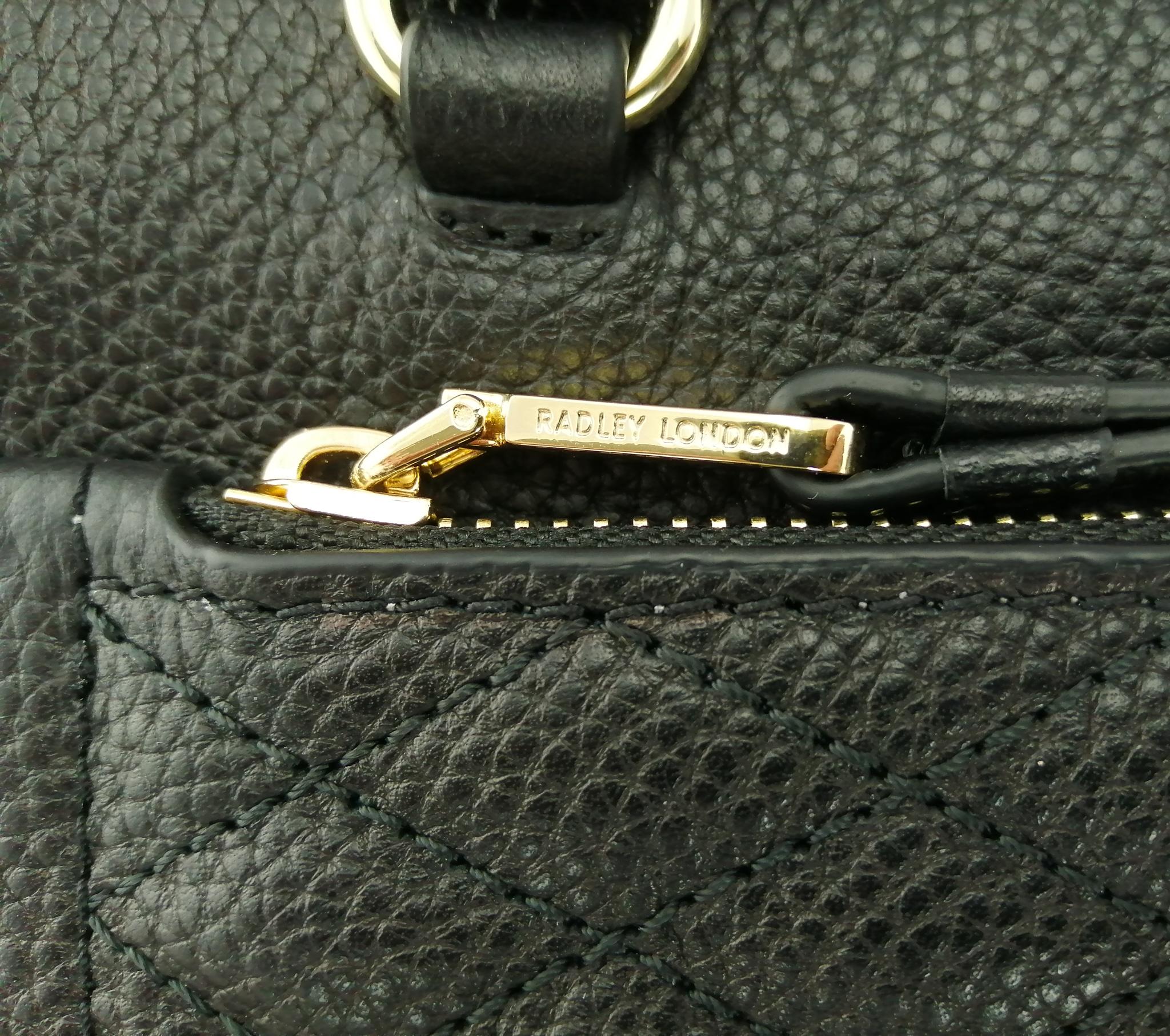 Radley Zip Top Multiway Tote Bag Black Medium Quilted Shoulder Handbag ...