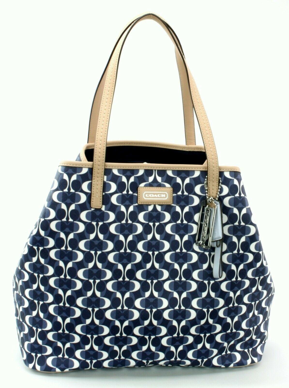 Coach Navy Blue Signature Soho Purse/Handbag W/Adjustable Strap-100%  Authentic | #1691951297