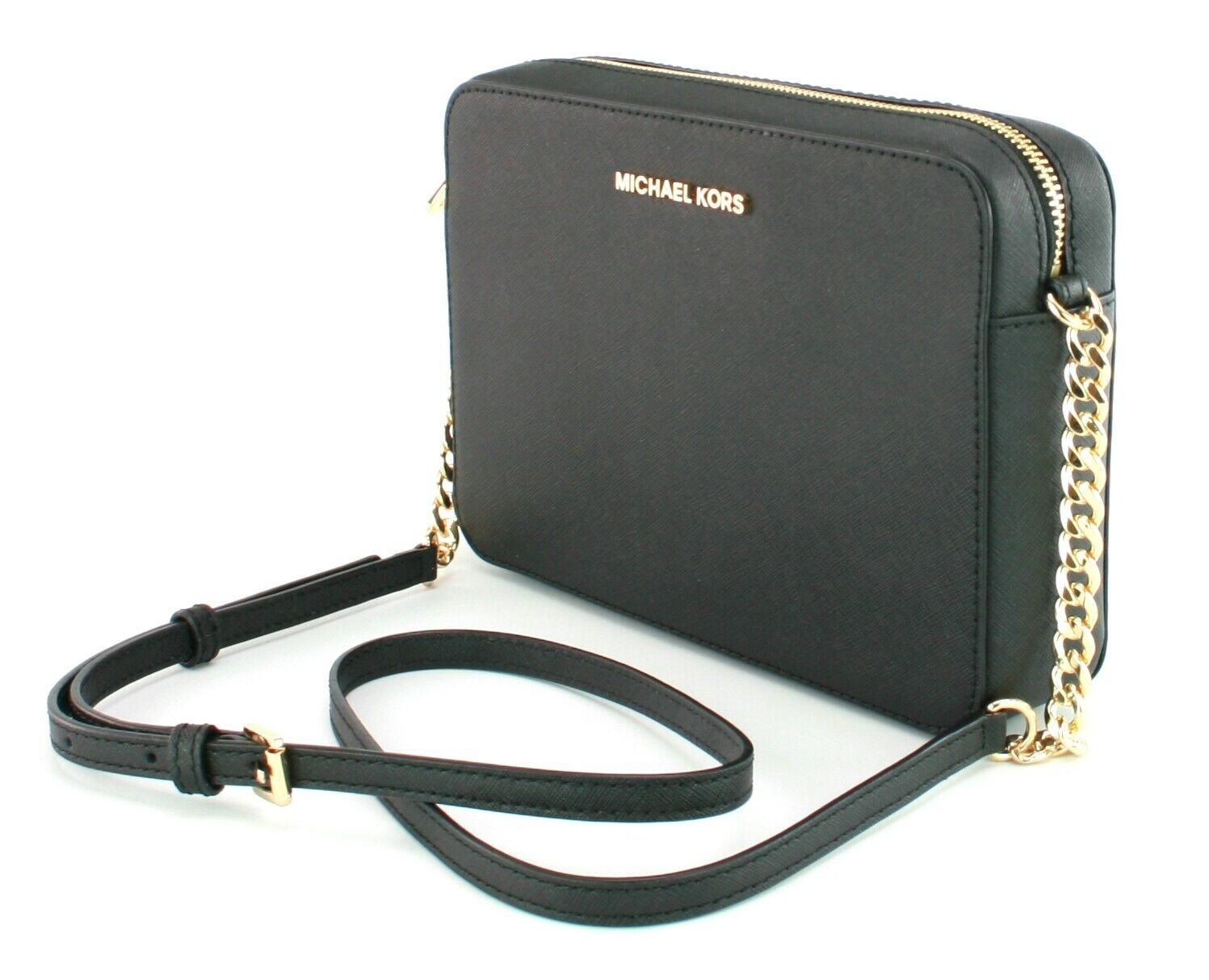 Michael kors black silver crossbody on sale