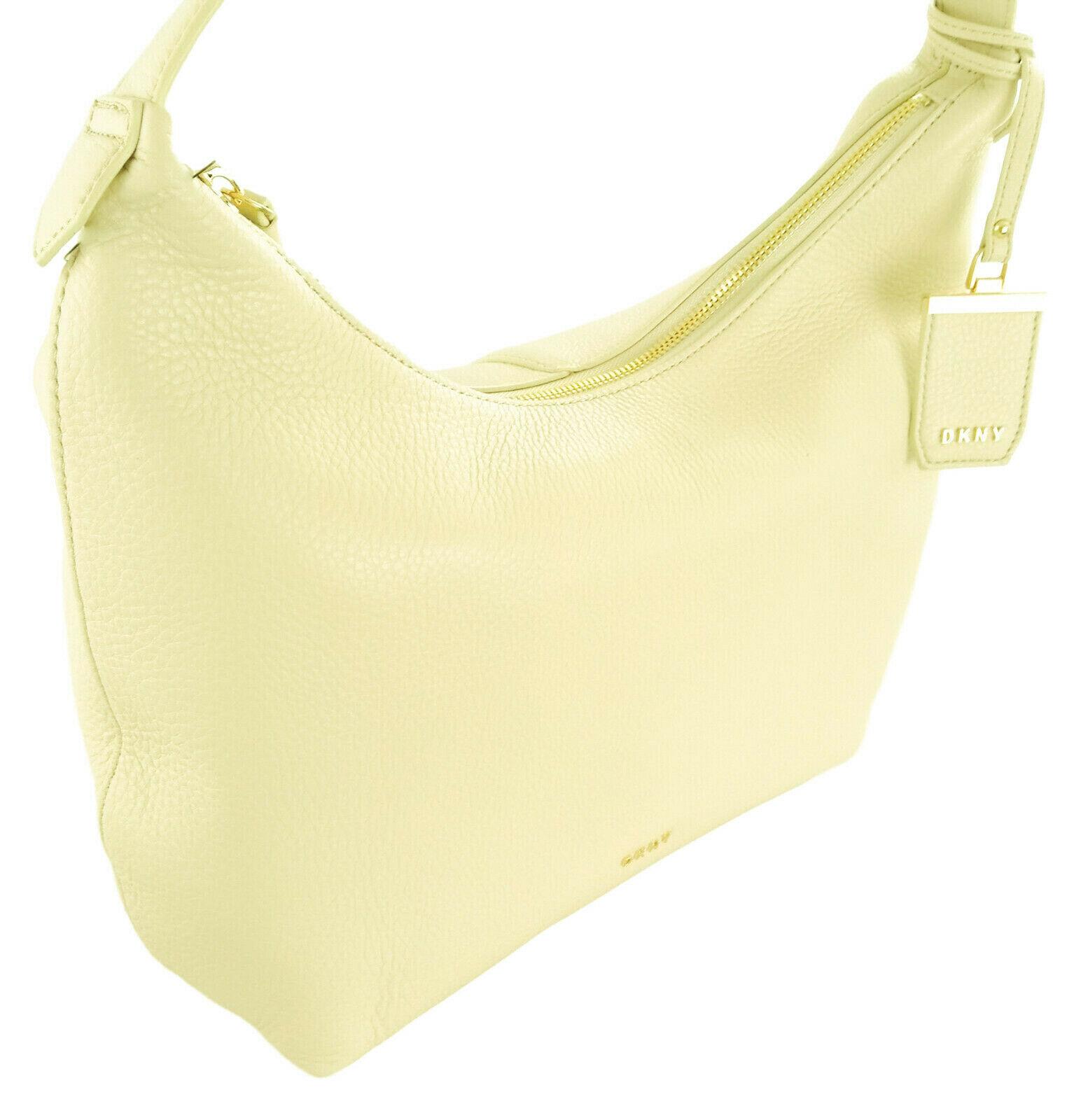 DKNY Cream Medium Shoulder Bag angle