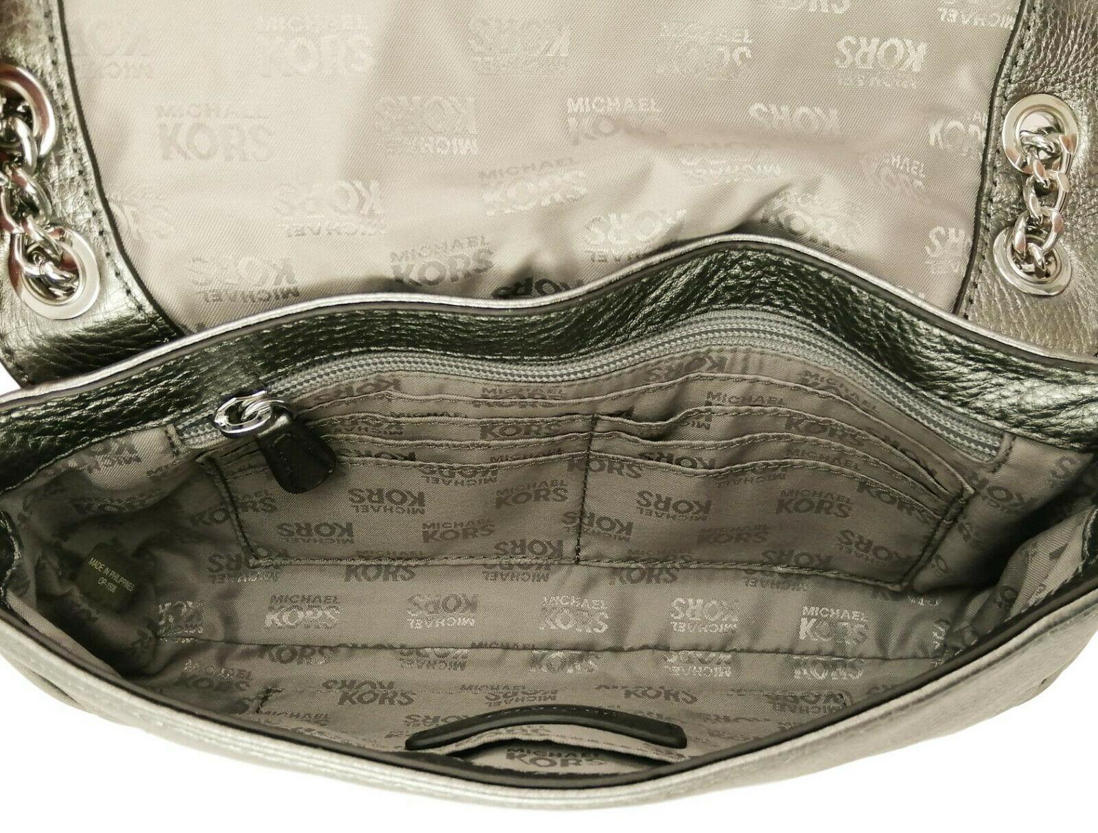 Michael Kors Gunmetal Shoulder Bag inside pocket