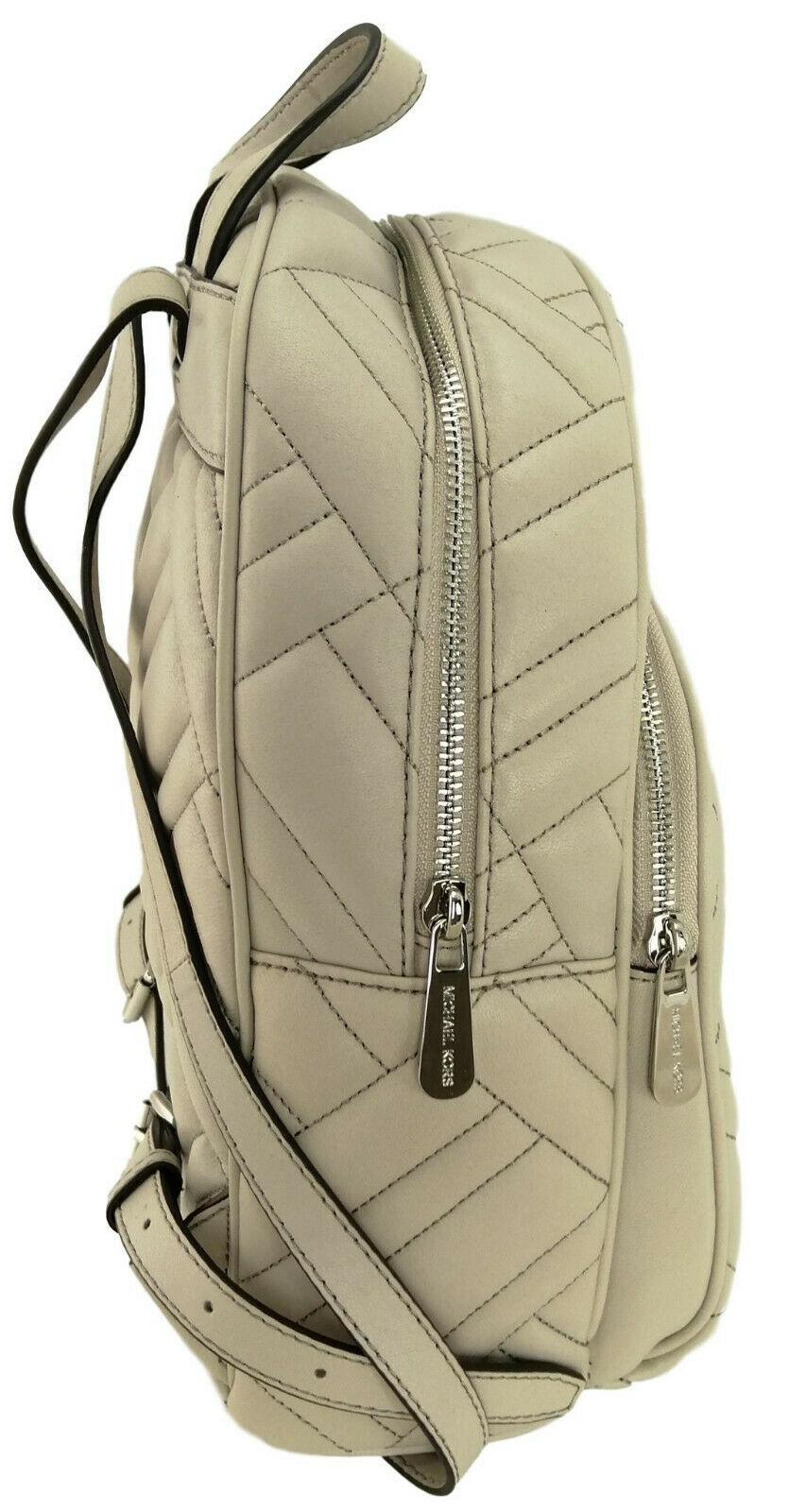 Michael Kors Grey Quilted Backpack Bag side
