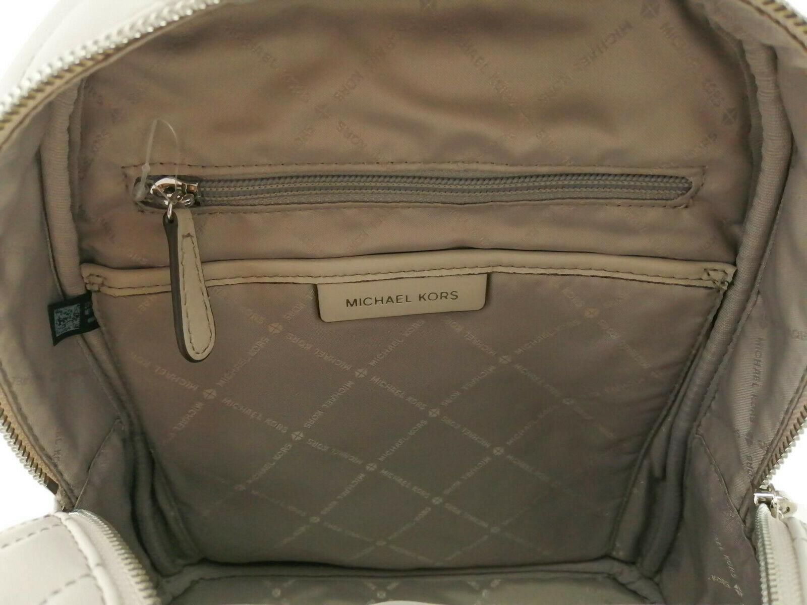 Michael Kors Grey Quilted Backpack Bag inside