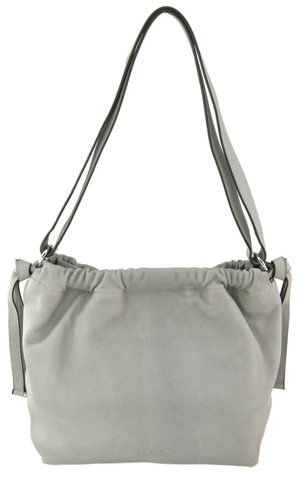 Michael Kors Grey Leather Shoulder Bag front