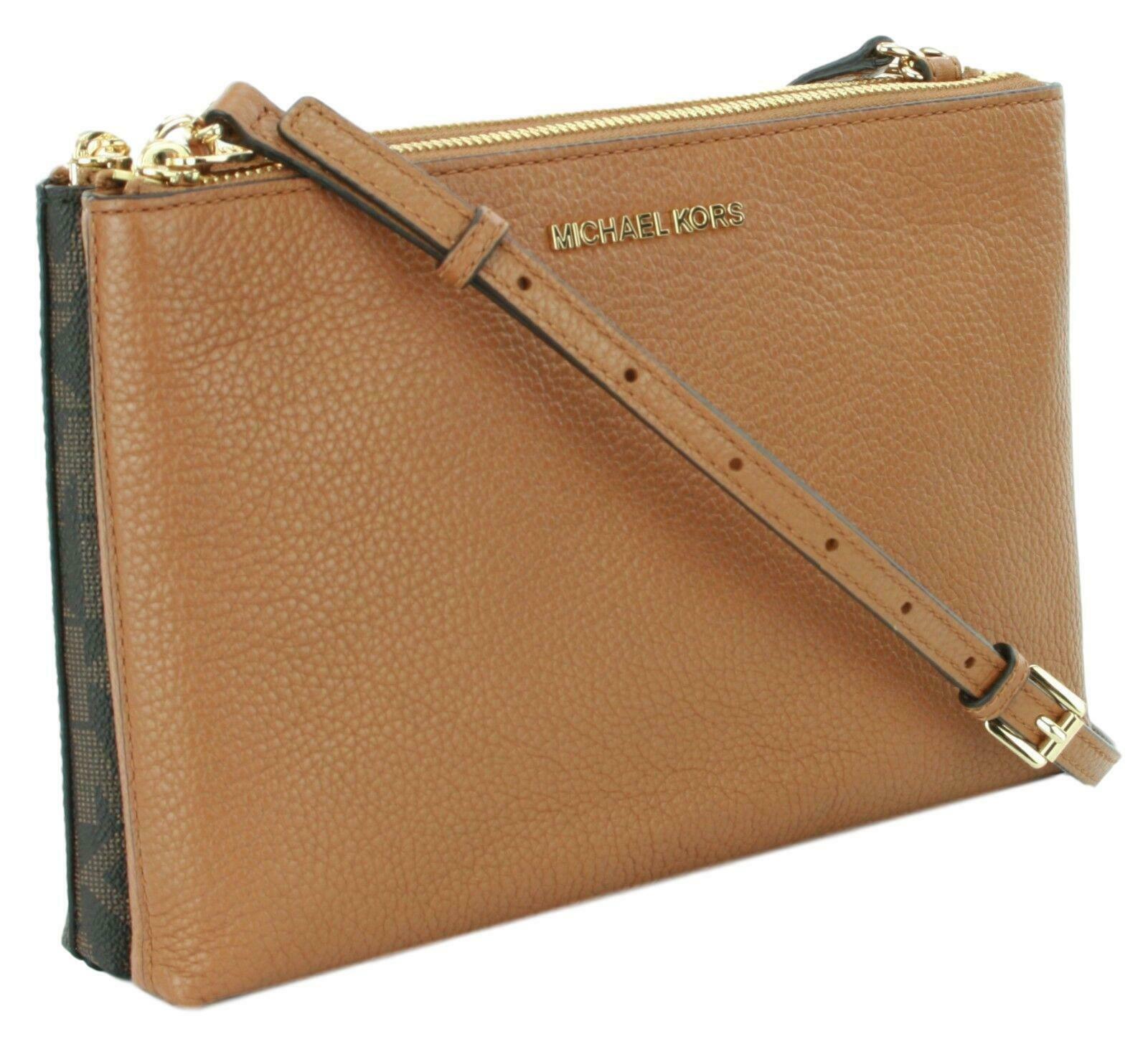 Michael Kors Brown Messenger Bag front angle