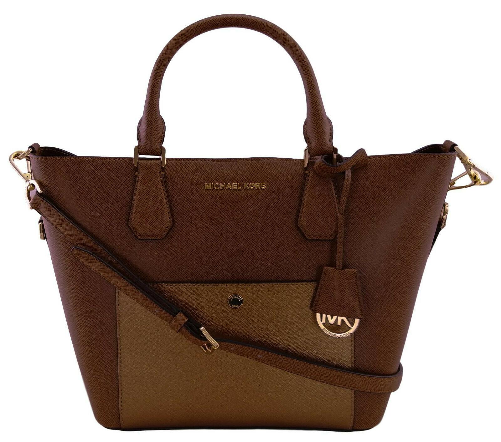 Michael Kors Brown Leather Tote Bag front