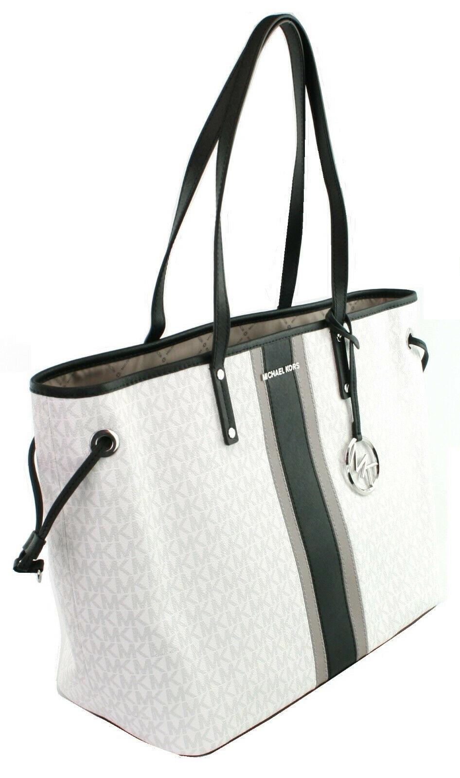 Michael Kors Large White Tote angle