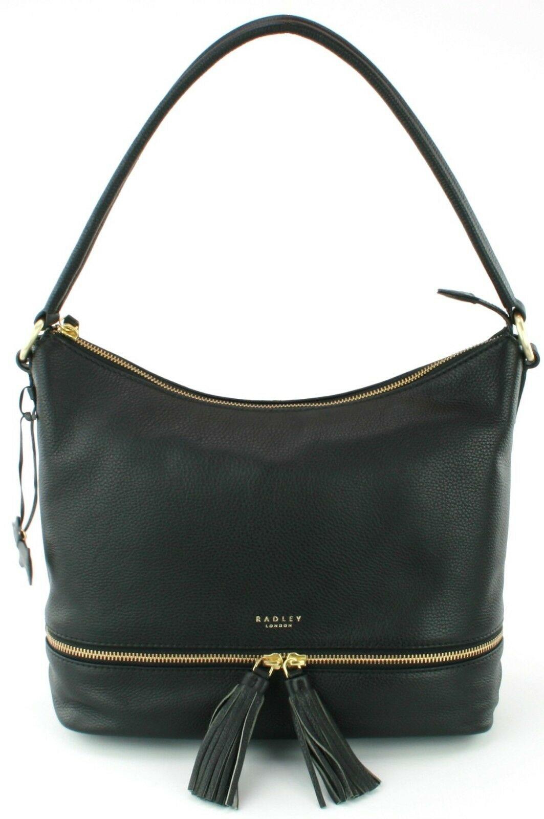 Radley black leather medium shoulder bag