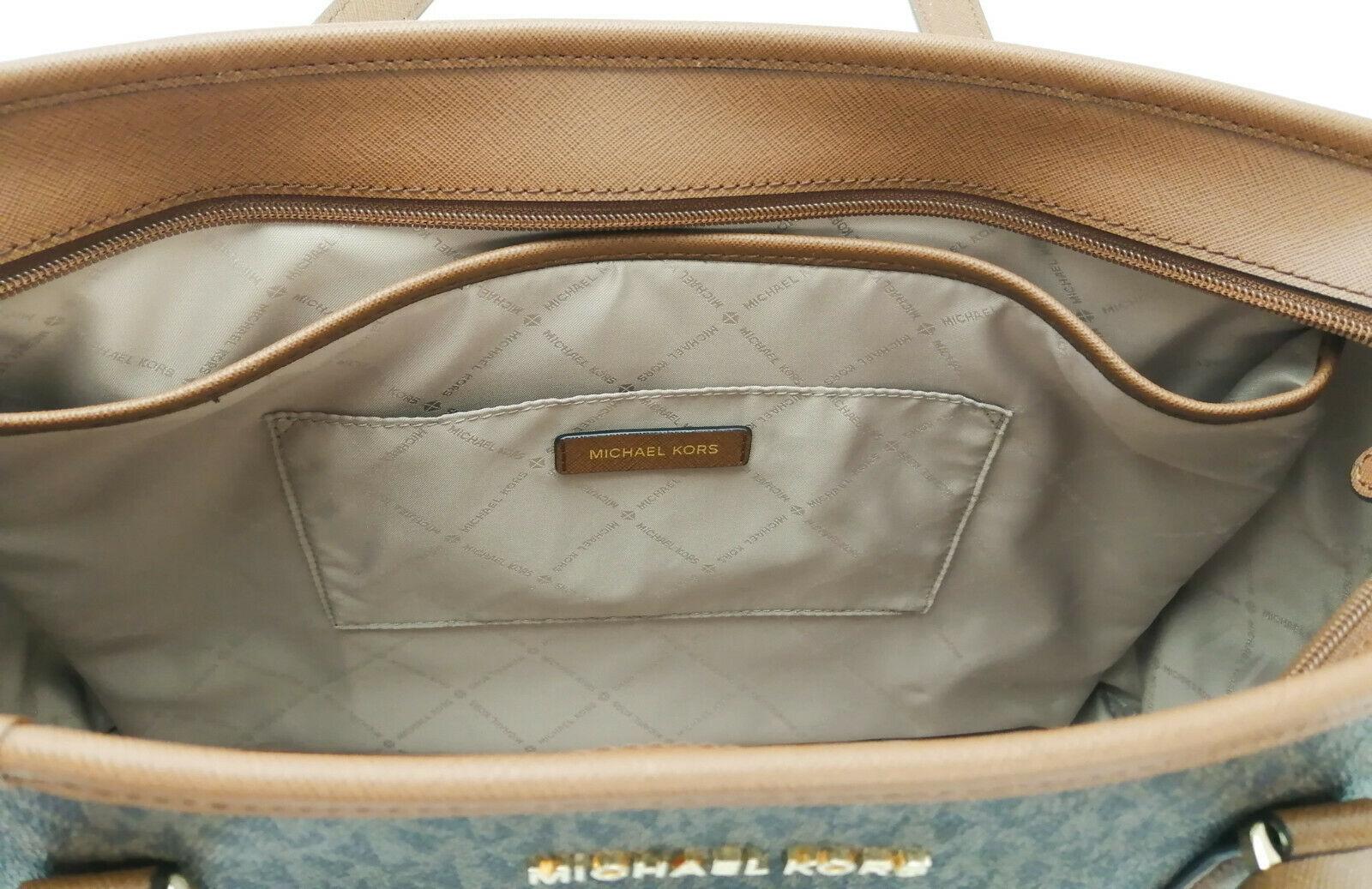 Michael Kors Large Brown Tote Bag inside logo