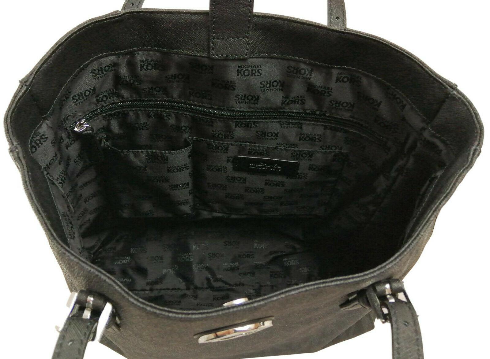 Michael Kors Black Medium Tote Bag inside angle