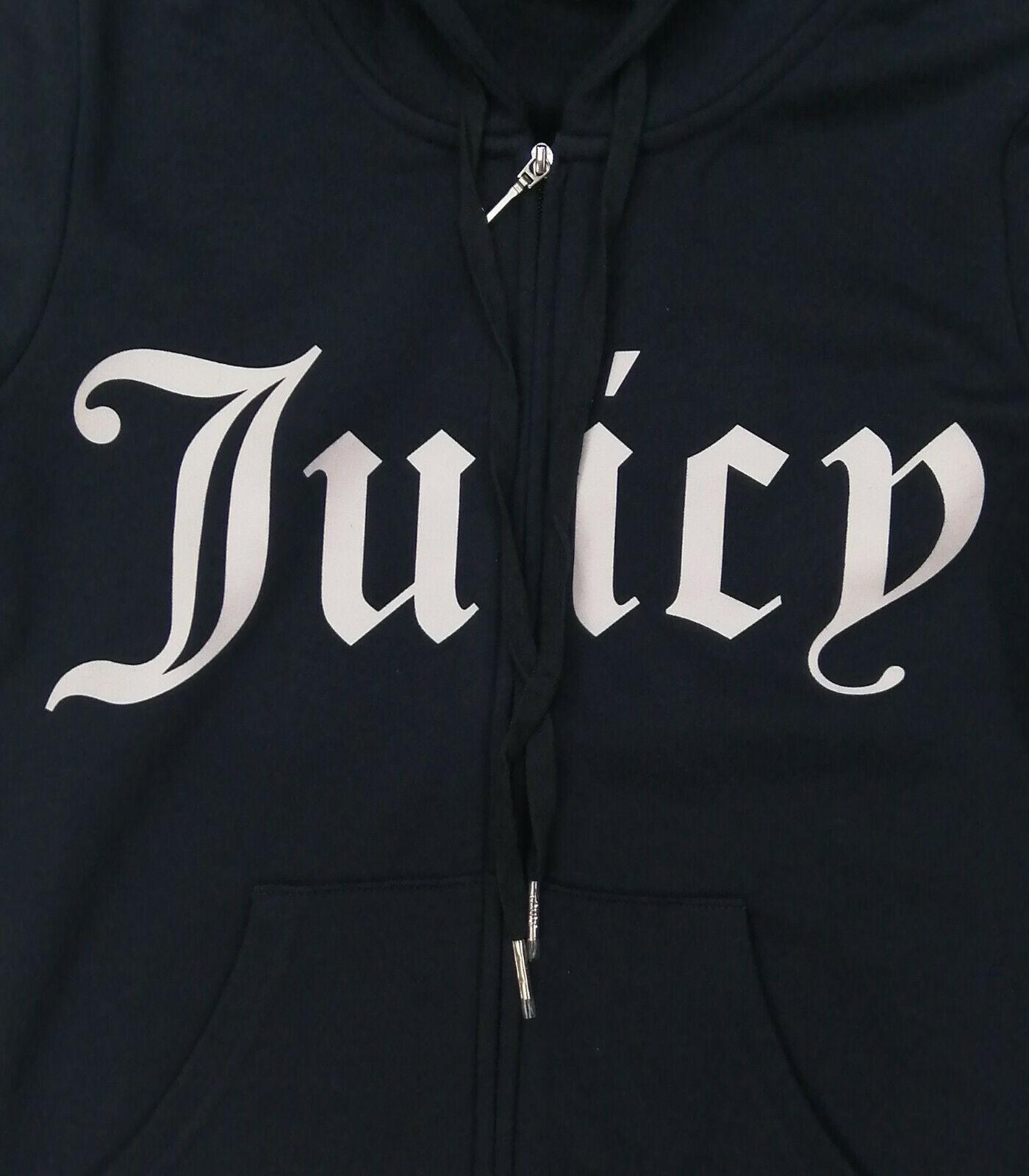 Juicy Couture Zipped Hoodie Navy logo and zip