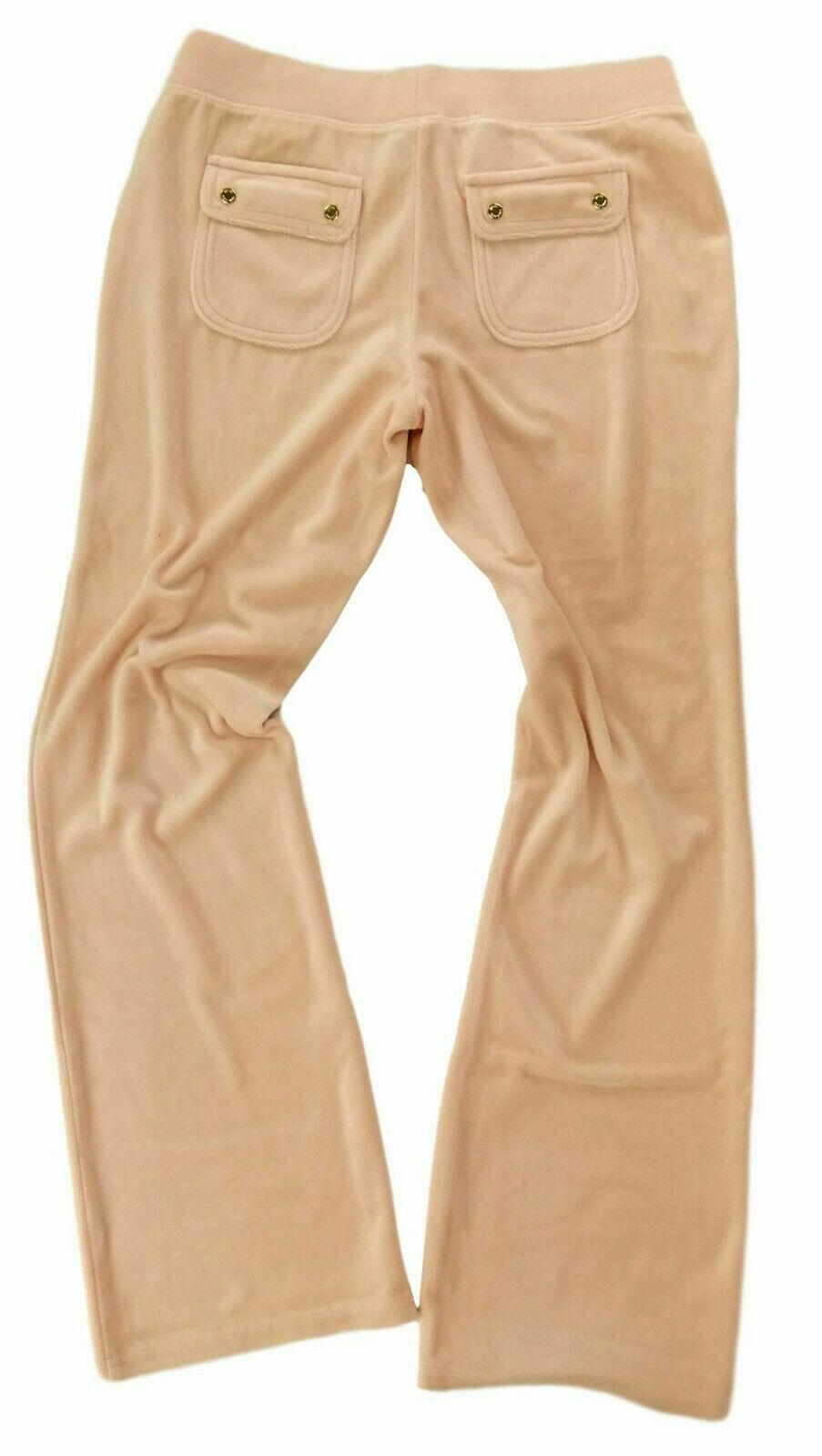 Juicy Couture pink velour trousers back wide