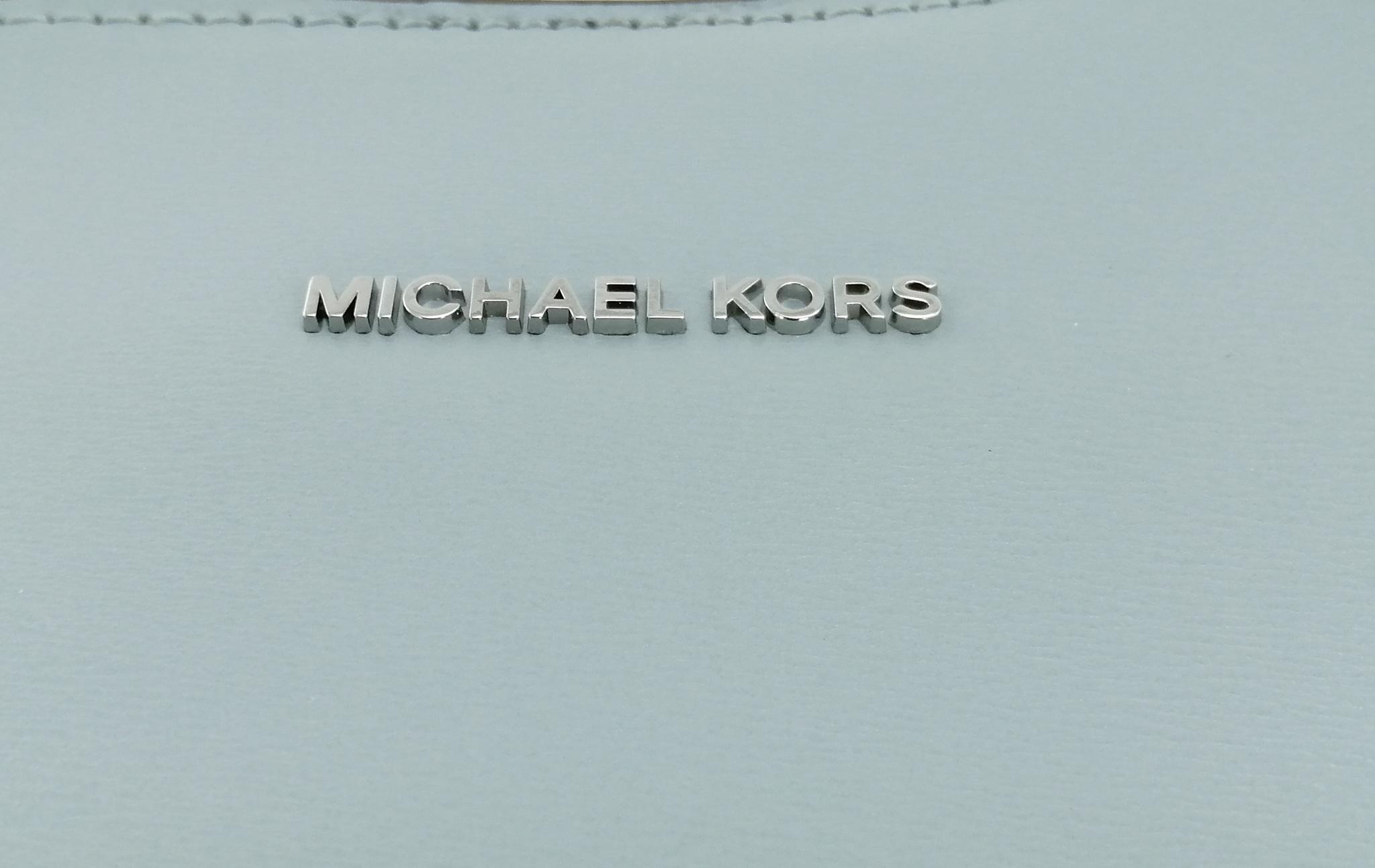 Michael Kors Light Blue Tote logo