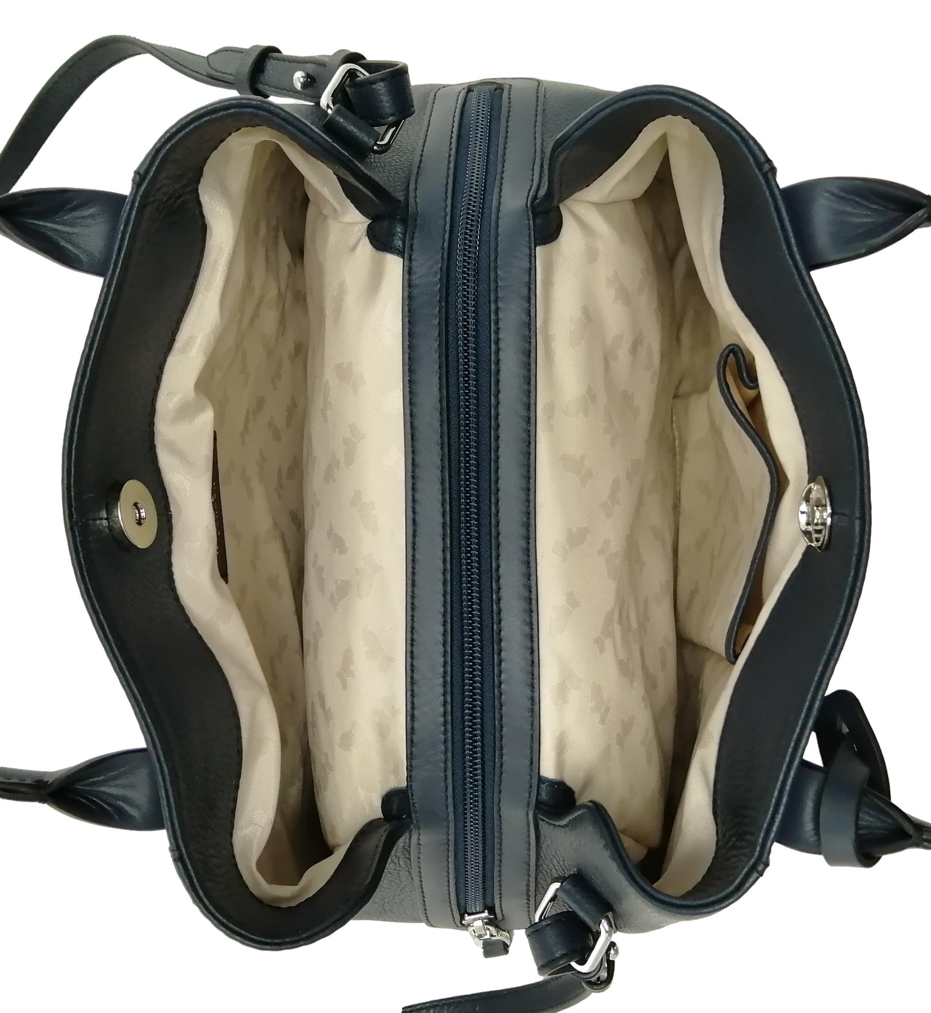 Radley Navy Handbag inside