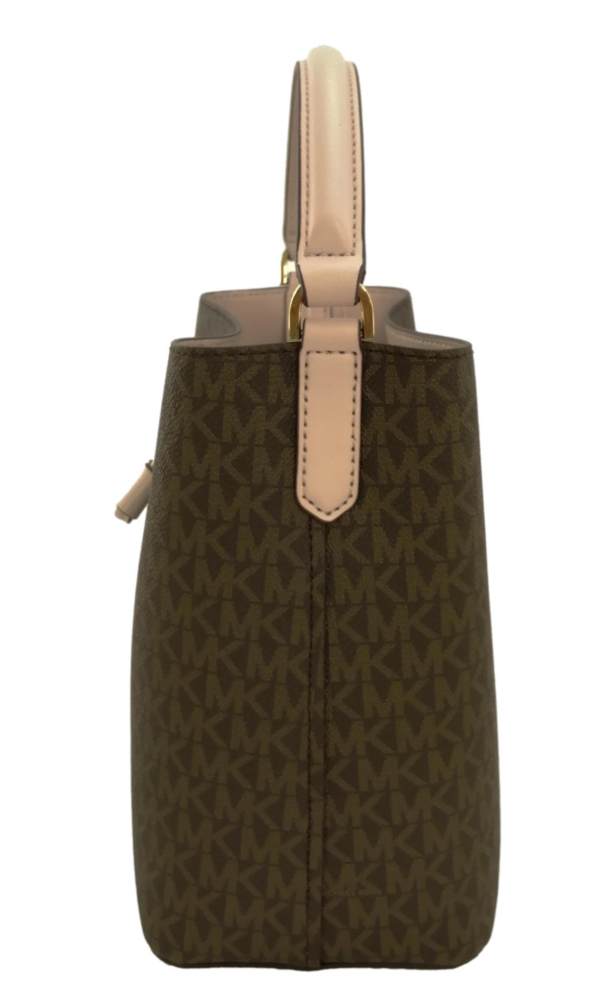 Michael Kors brown Bucket Bag side