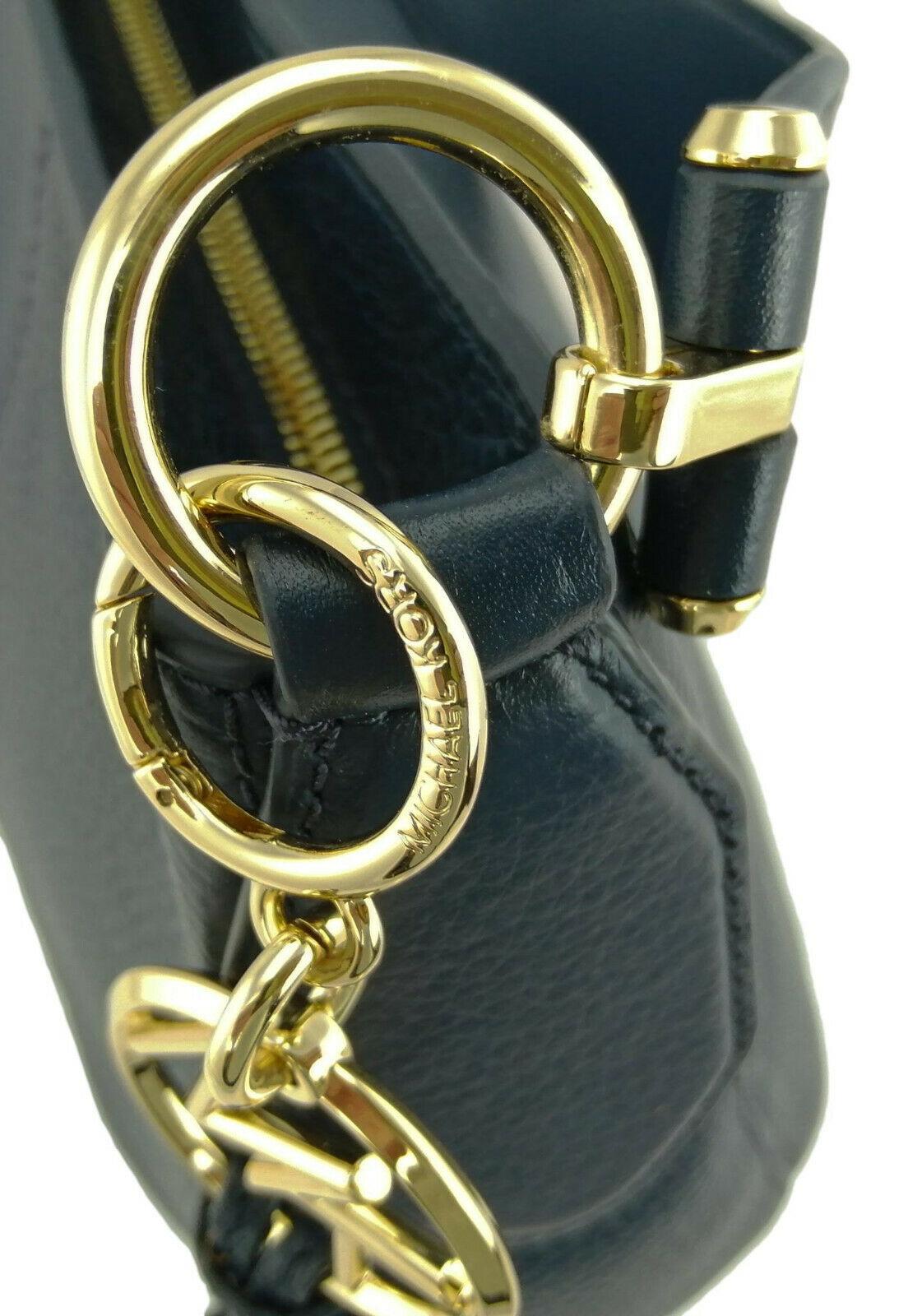 Michael Kors Navy Shoulder Bag writing