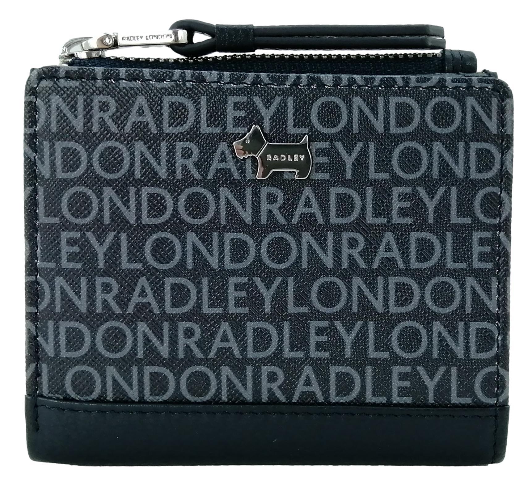 Radley small dark blue purse front