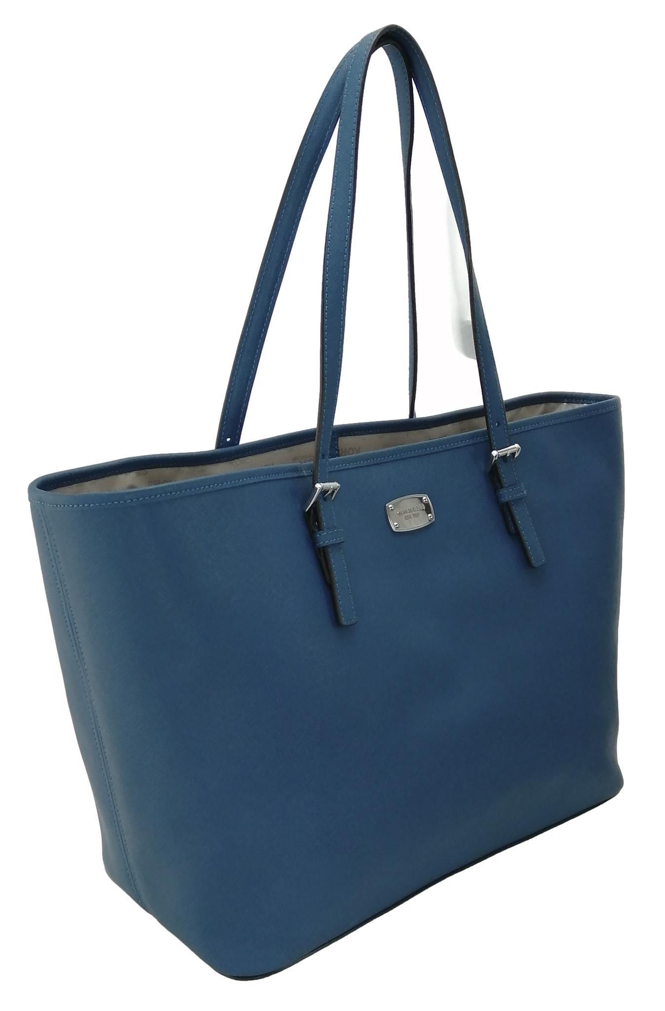 Michael kors blue tote bag deals