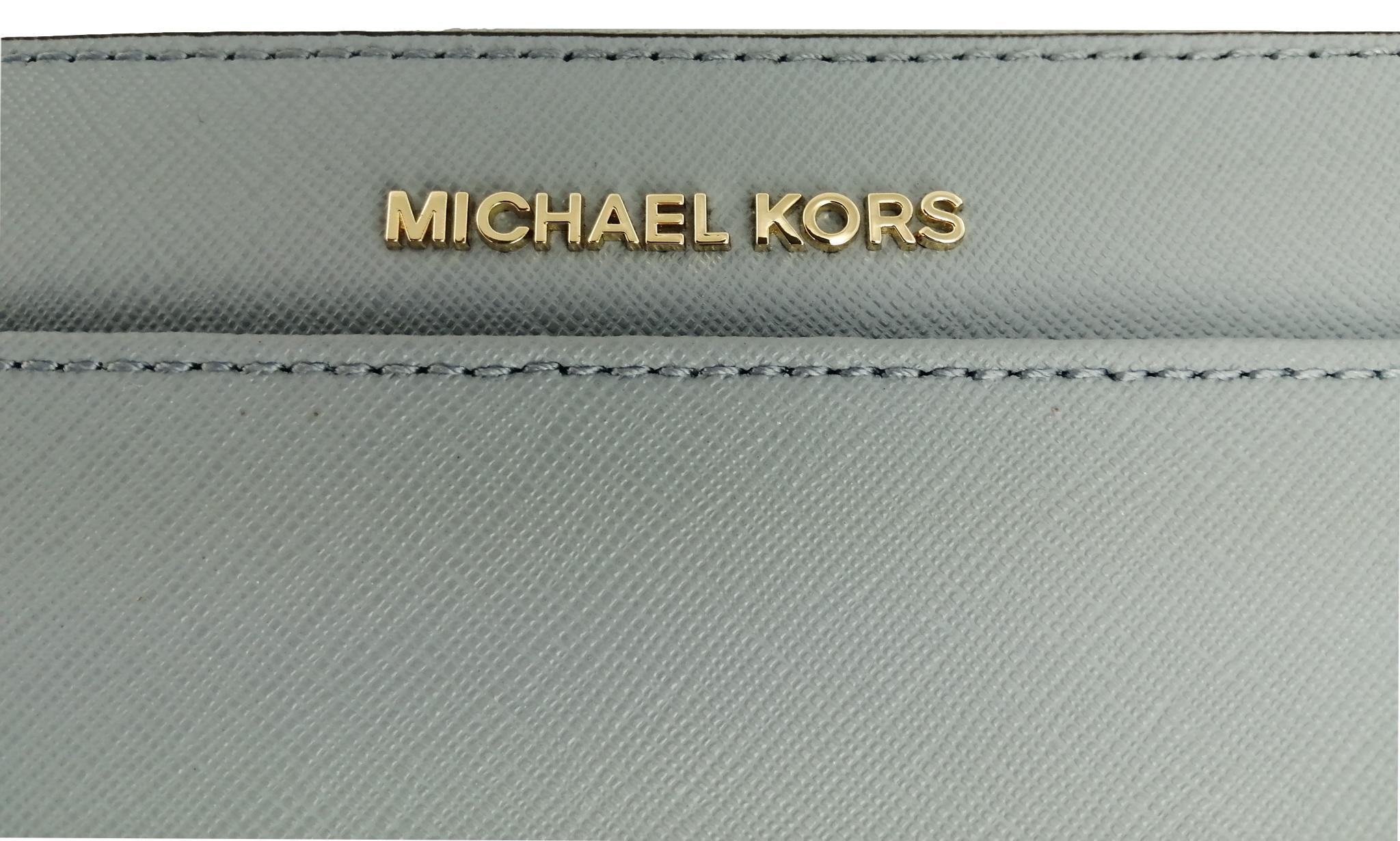 Michael Kors Pale Blue Purse logo