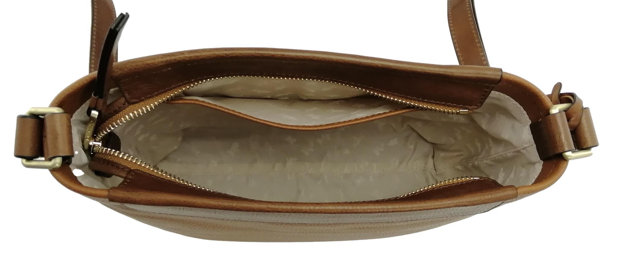 Radley brown crossbody bag inside