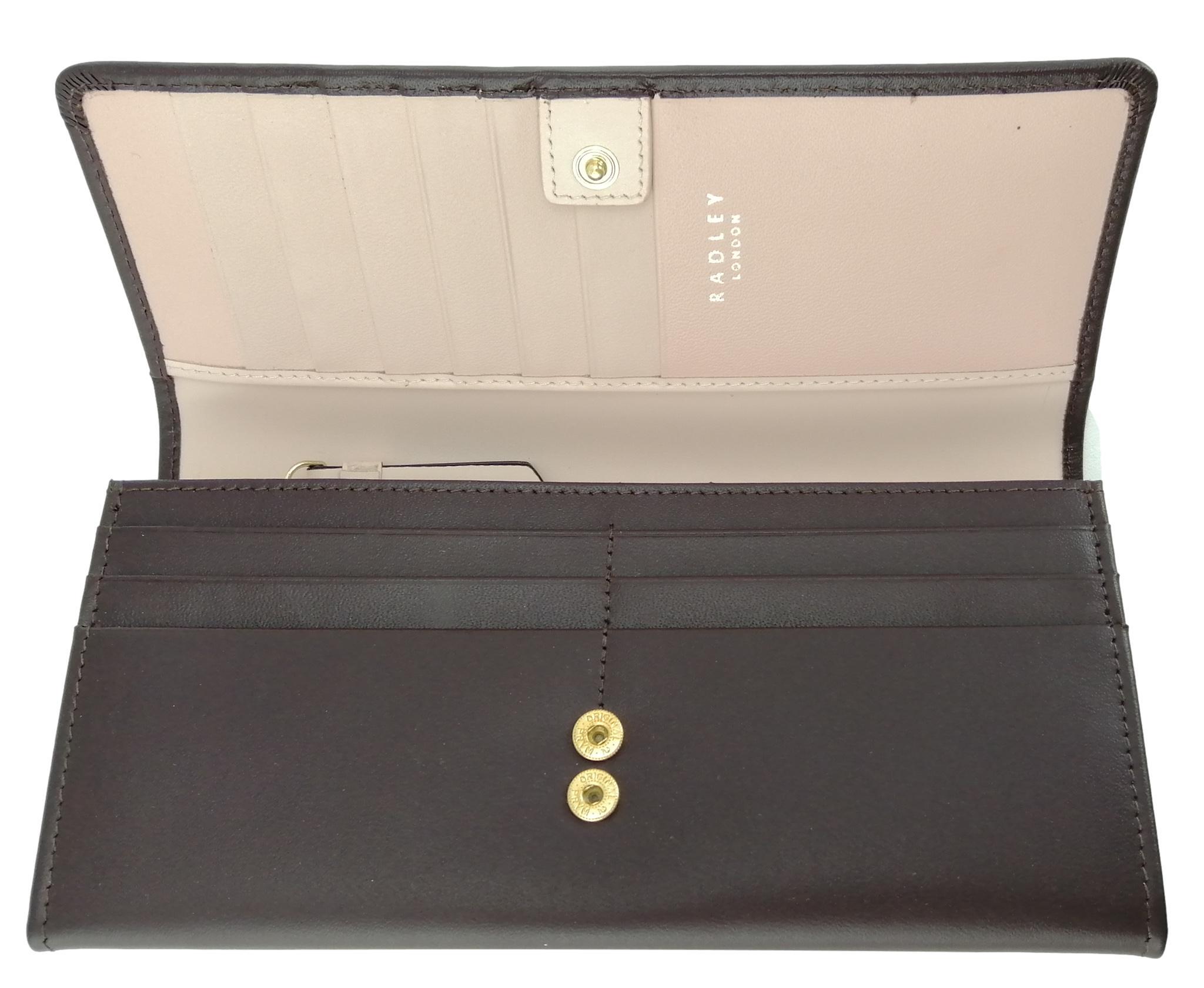 Radley Dark Brown Purse open