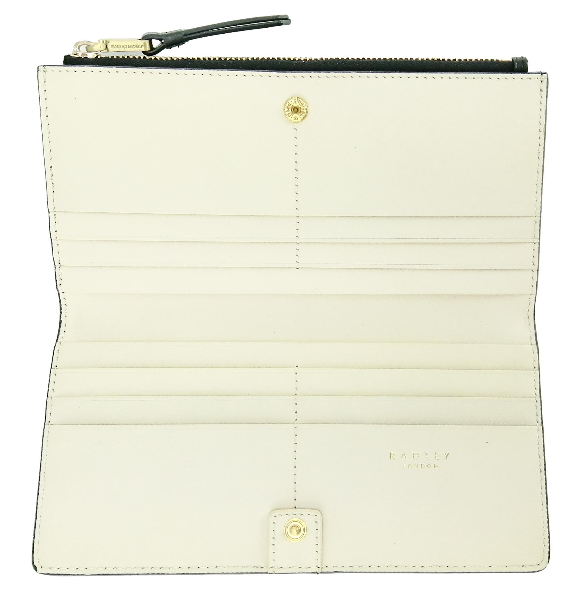 Radley Large Bifold Black Purse inside