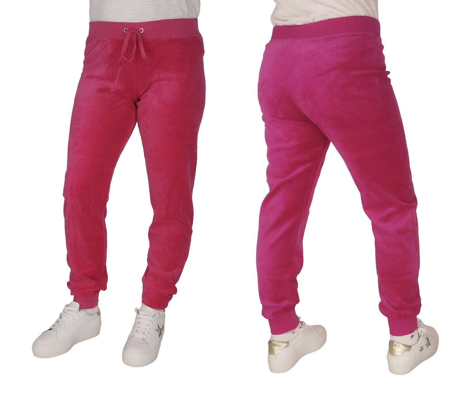 Juicy Dark Pink Joggers being worn
