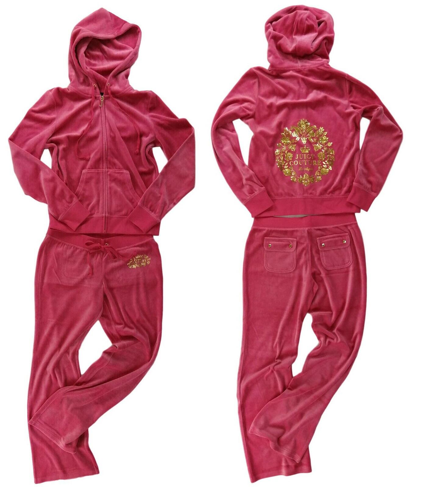 Juicy Couture Large Pink Tracksuit front and back