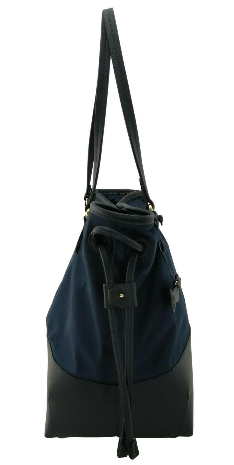 Radley Tote Bag Navy Dark Ink Blue Large Handbag Nylon & Leather Dane ...