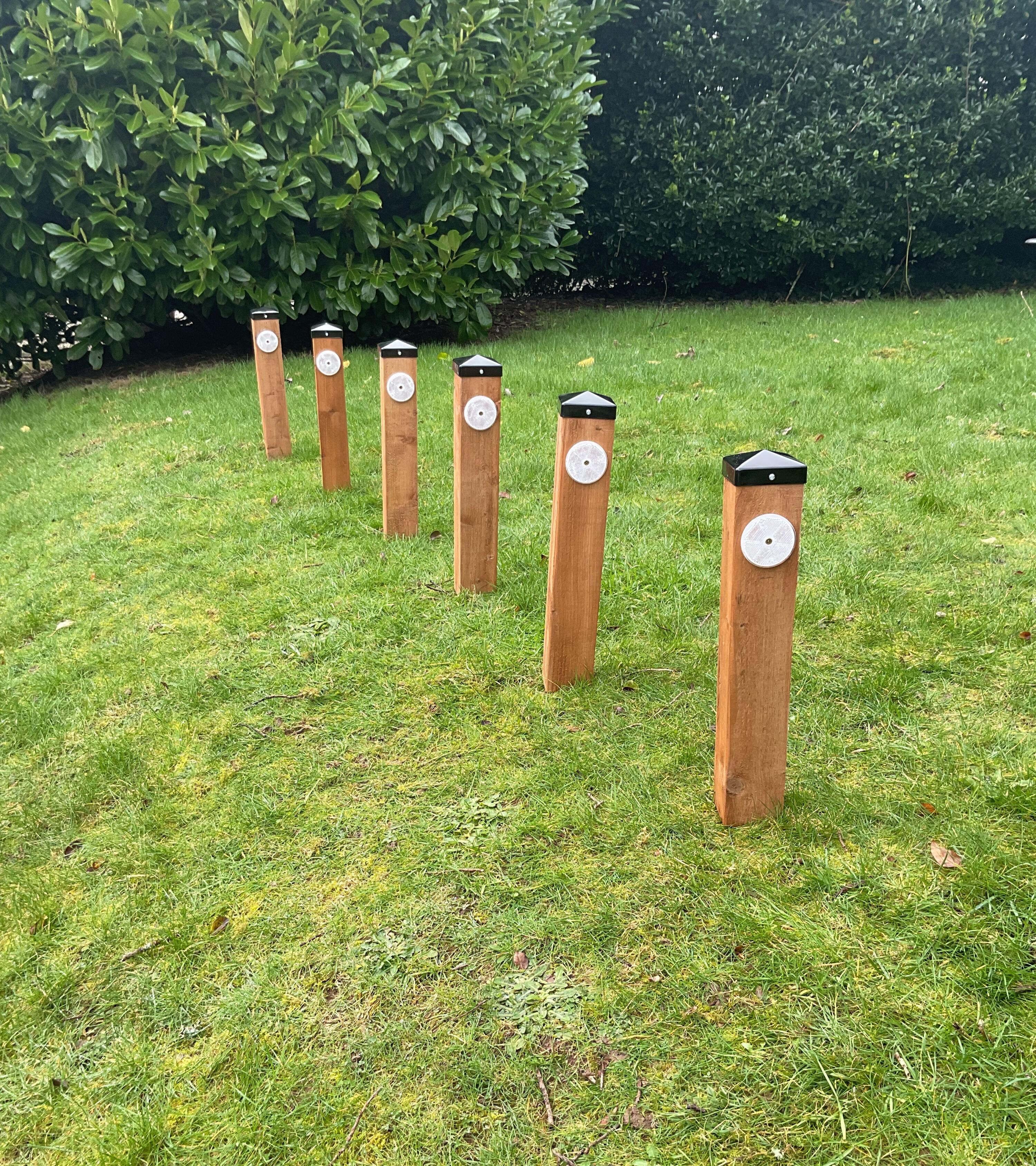 12” and 18” Easy Install Reflective Verge Posts With Pyramid Caps