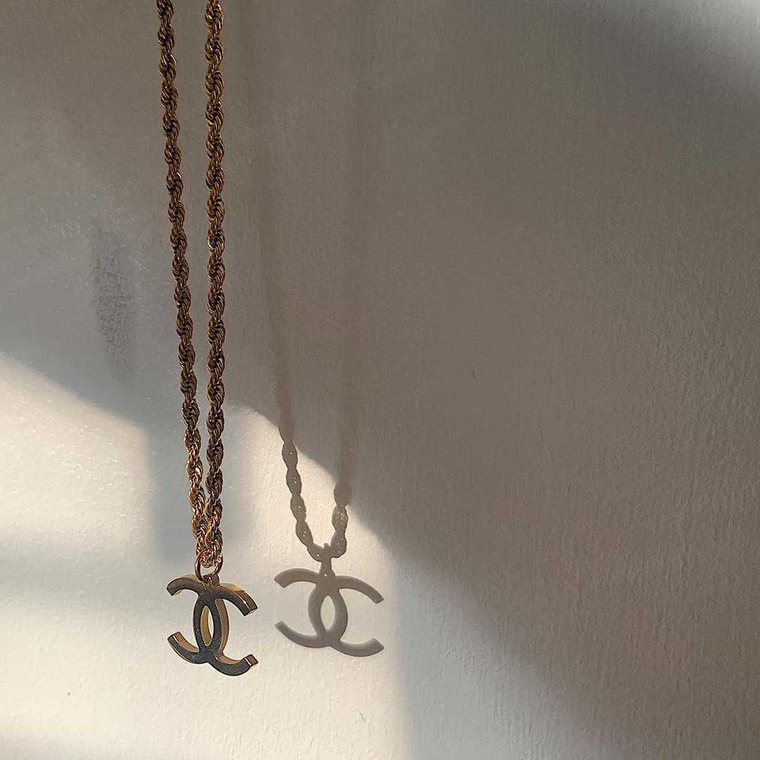 CHANEL CLASSIC. Reworked Gold CC Monogram Medallion Pendant Necklace |  Westwood & Hyde Jewellery UK