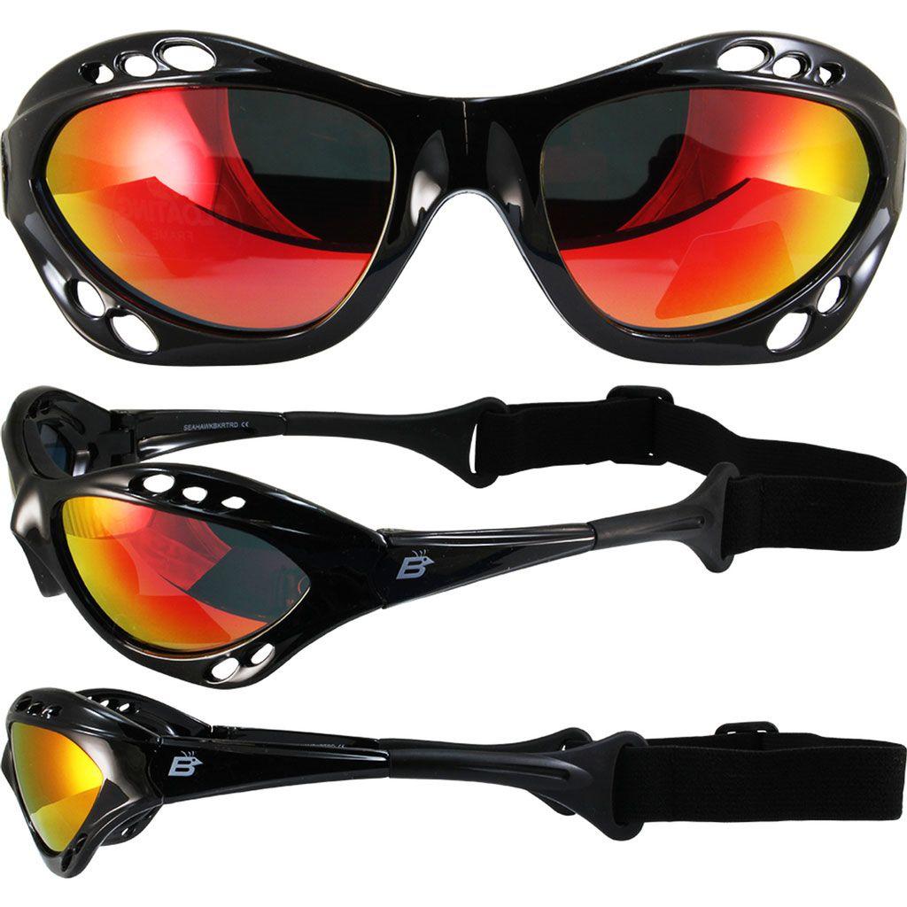 Birdz Polarised Seahawk Water Sports Floating Sunglasses Red Revo Lens - main view