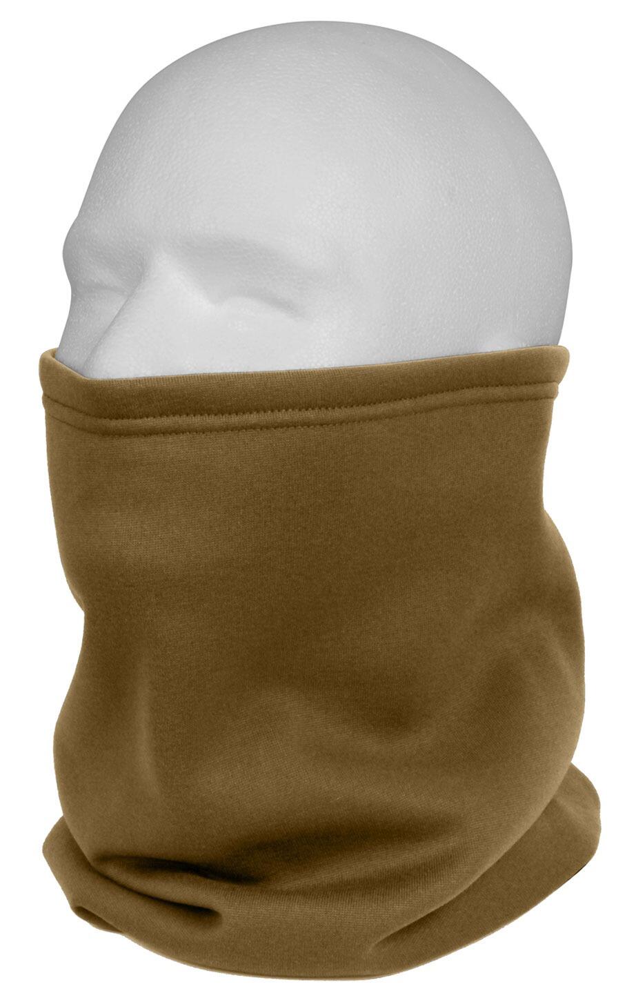 Rothco Extreme Cold Weather (ECWCS) Neck Gaiter - Coyote Brown - shown on head