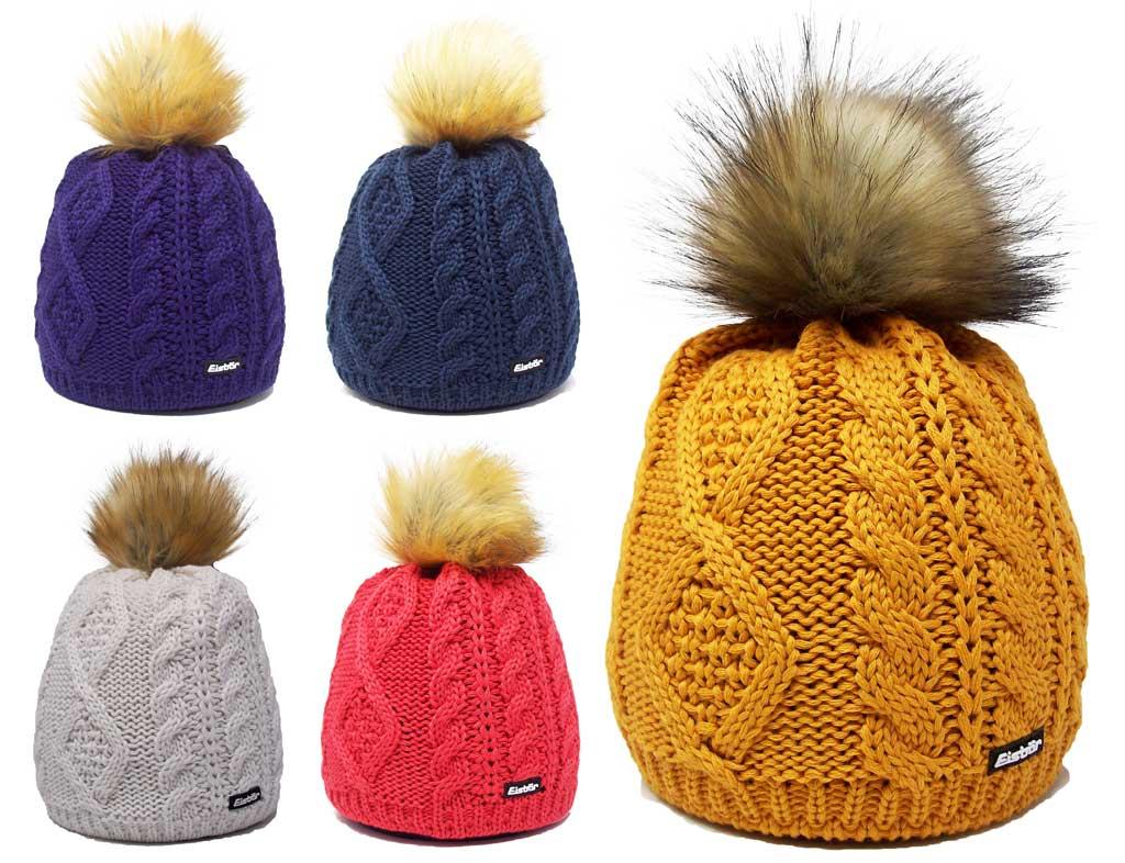 NEW EISBAR TIMMY POMPON MU Austrian Luxury Winter Merino Wool Sport Ski Hat 