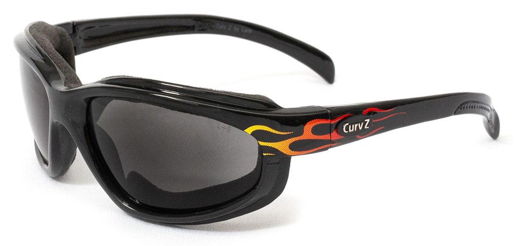 3 Pair Birdz Swallow Fit Over Glasses Foam Padded Motorcycle Riding Glasses Black Frame Clear Smoke Yellow Lens 