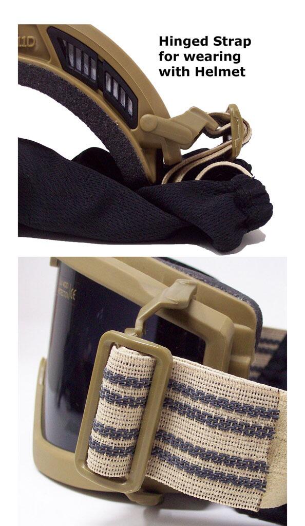 thumbnail image 2 of Rothco OTG Ballistic Goggles - Coyote Brown Military Grade Eye Protection 2 of 12
