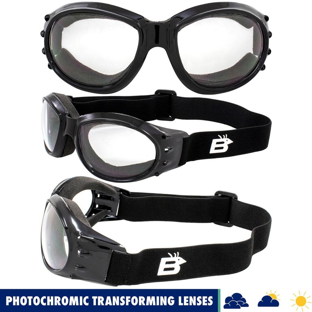 Birdz Eyewear Oriole Anti Fog Padded Motorcycle Sunglasses  Scratch-Resistant Pink Frame w/Smoke Lens