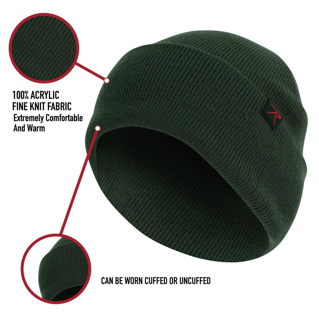 Rothco Deluxe Fine Knit Watch Cap - bullet points