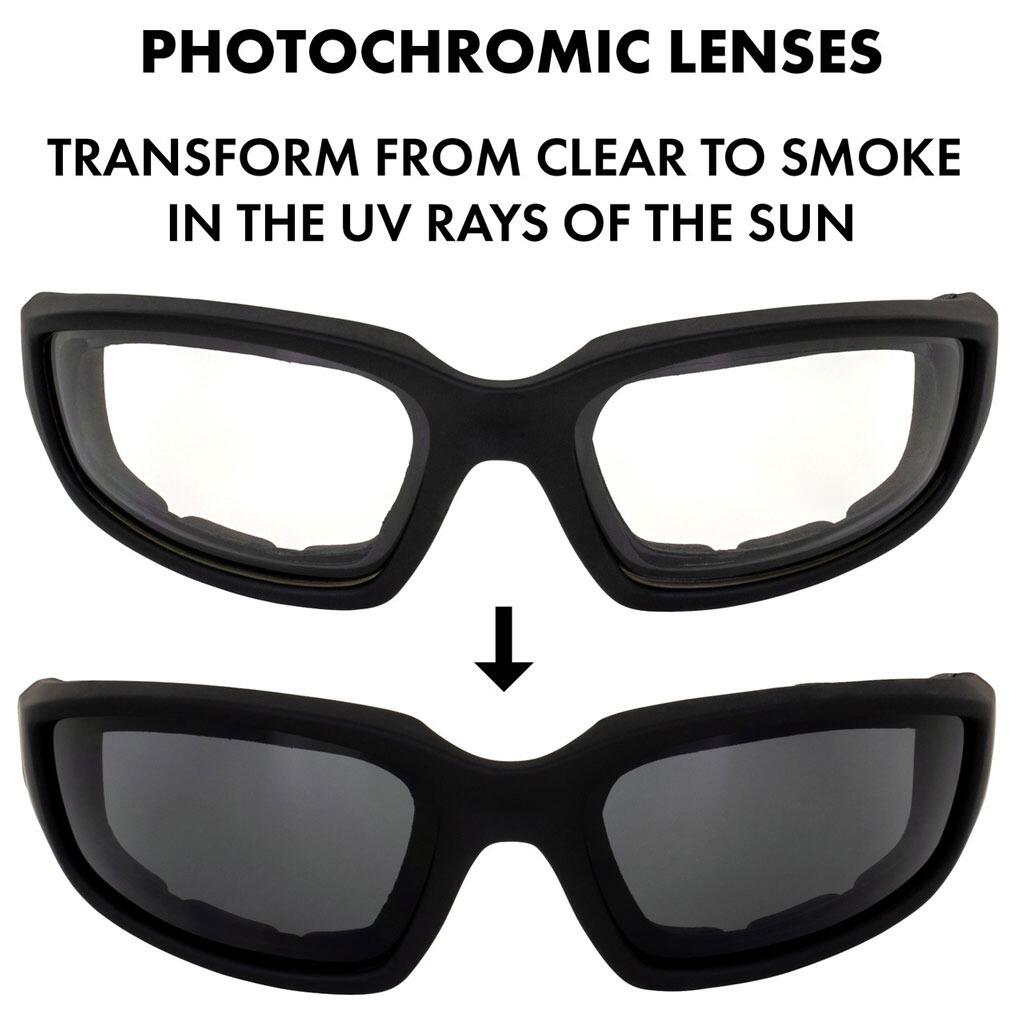 Birdz Osprey Sports Safety Motorcycle Sunglasses Photochromic Lens