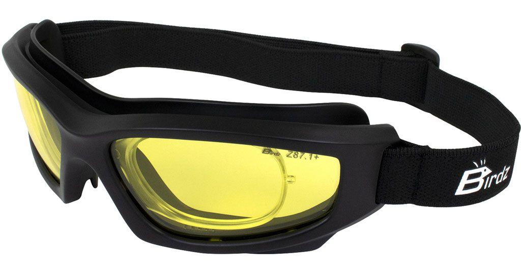 Birdz Flyer Motorbike Sports Safety Goggles Yellow Lens - main view