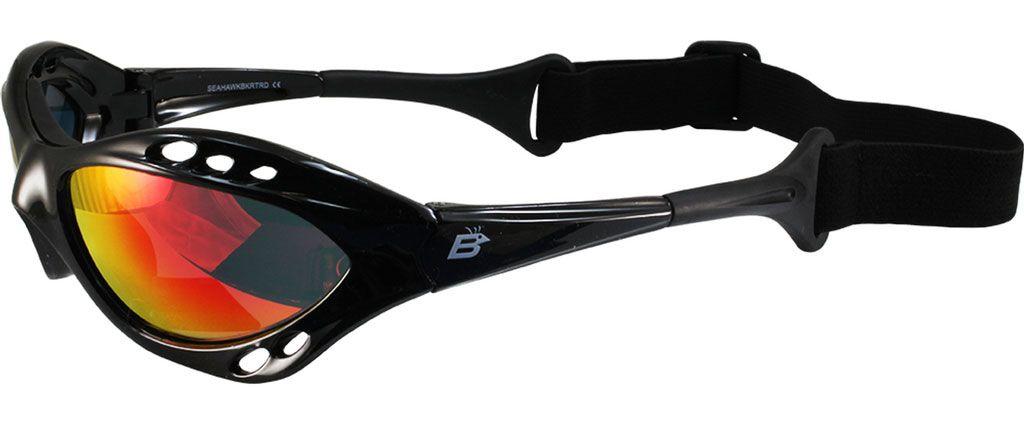 Birdz Polarised Seahawk Water Sports Floating Sunglasses Red Revo Lens - side view