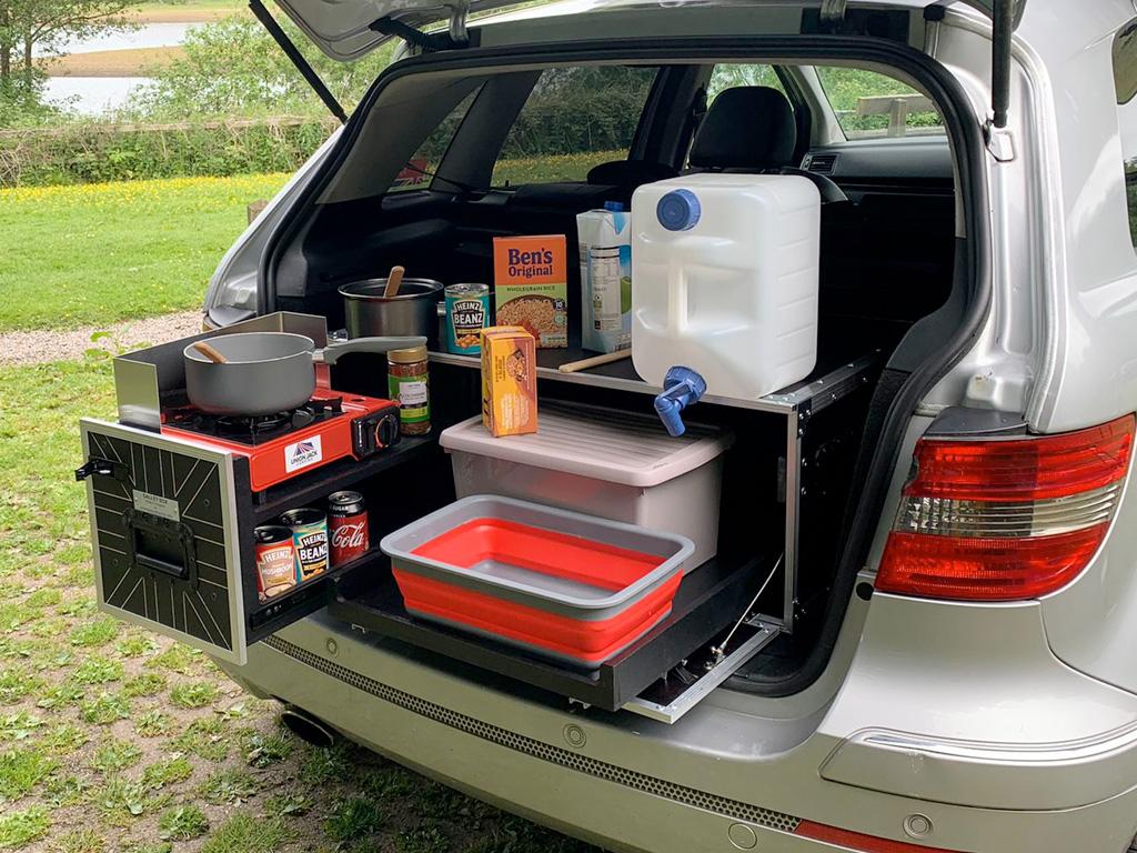 Union Jack Camping Kitchen Galley Box - Rear vehicle kitchen unit